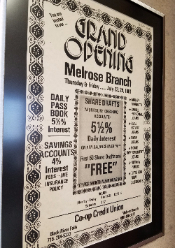 poster on melrose branch grand opening from 1981